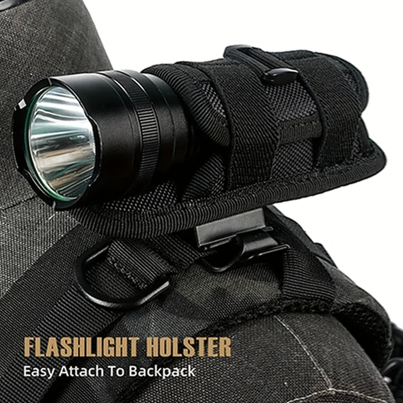 Tool Bag - タクティカル懐中電灯カバー ナイロンケース 懐中電灯用ベルトホルスター デューティーベルト用 ハンティング用 360度懐中電灯ツールポーチ