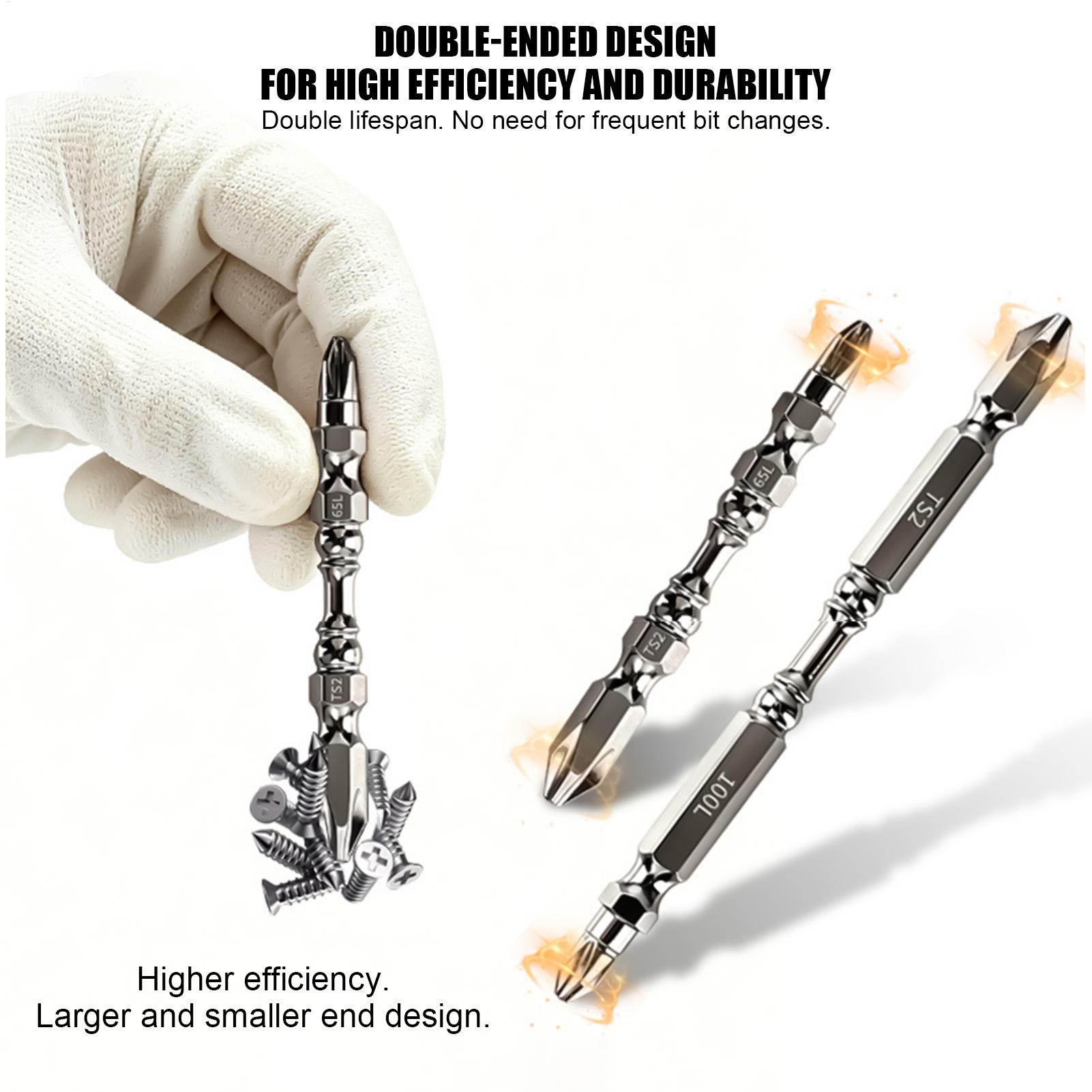 Screwdriver Set - ドライバービットセット磁気ヘビーデューティ金属六角シャンク滑り止めハンドツール10ピース電動ドリルドライバービット用