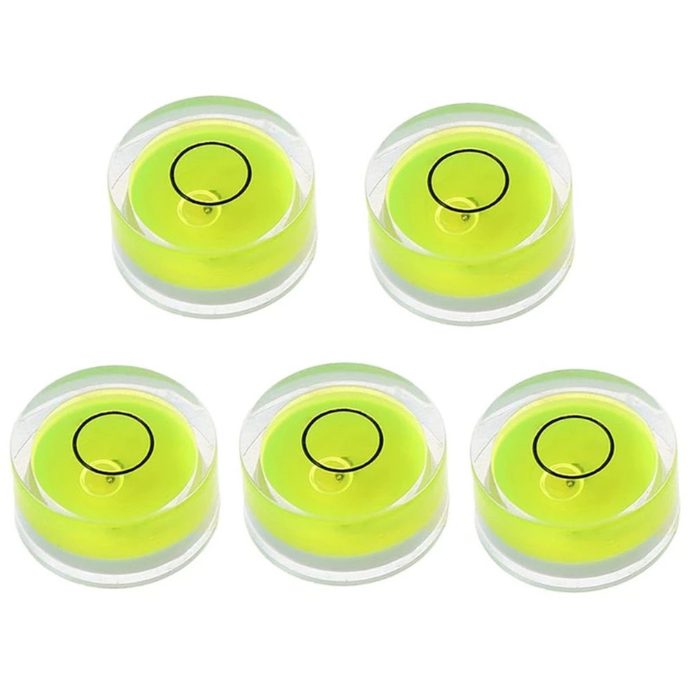 Spirit Level - 5 個の精密円形小型スピリッツレベルラウンドバブルレベルスピリッツレベル用ブルズアイレベル測定器ツール