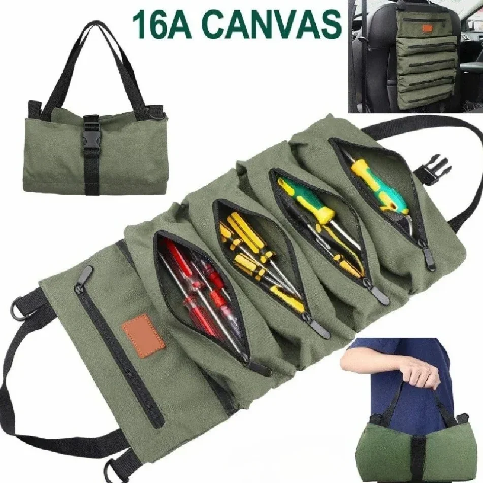 Tool Bag - 多目的ツールバッグ高品質プロフェッショナルマルチポケットハードウェアツールポーチロールアップポータブル小型ツールオーガナイザーバッグ