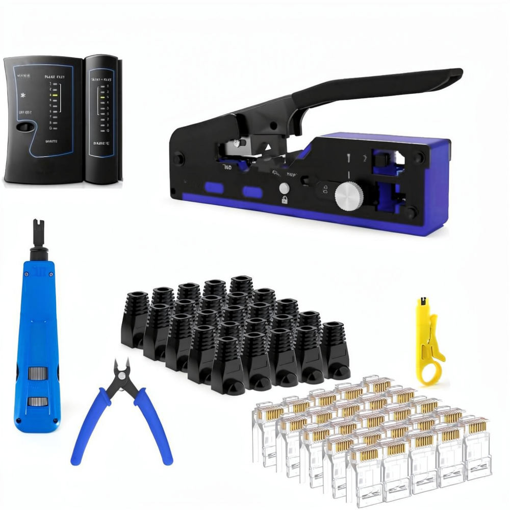 RJ45ケーブル配線用、プロ仕様の頑丈なイーサネット圧着工具 - Pliers のレビューと価格