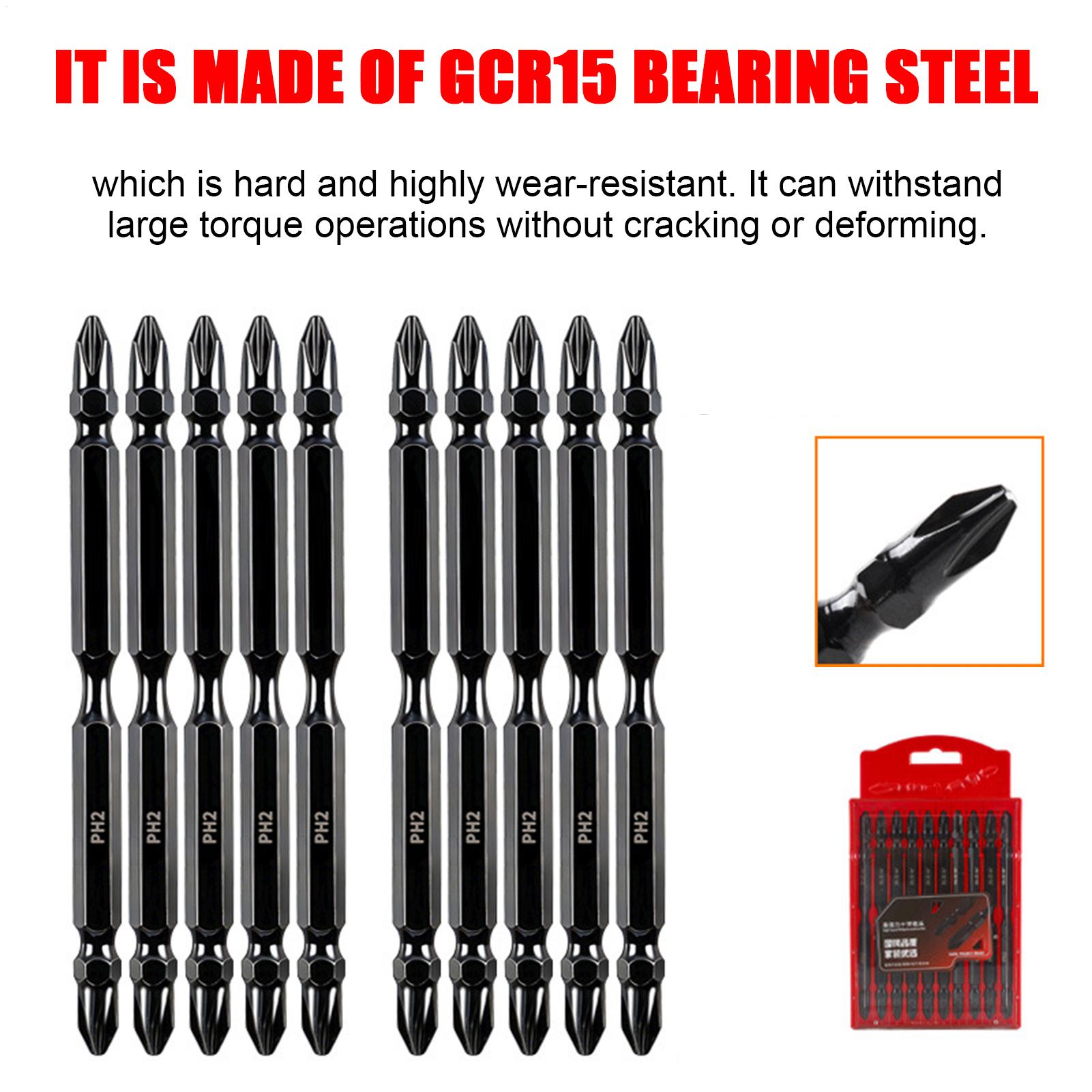 ドリル用磁気ビット両端フライス加工磁気ドライバーヘッドキット - Screwdriver Set のレビューと価格