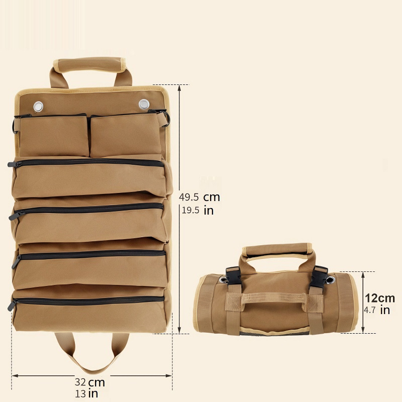 1 個の多機能大容量ロールアップキット、キャンバスツールロー - Tool Bag のレビューと価格
