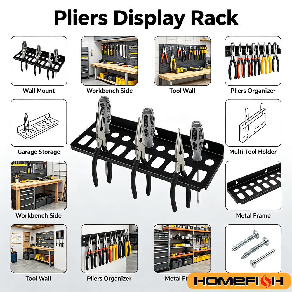 壁掛け式ツールオーガナイザーラック ドライバー レンチホルダ - Hand Tools In Workshop のレビューと価格