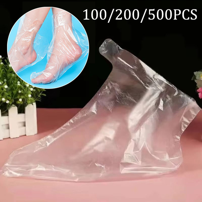 100-500 個使い捨て足保湿ソックス透明フットバッグ P - Tools Youtube のレビューと価格