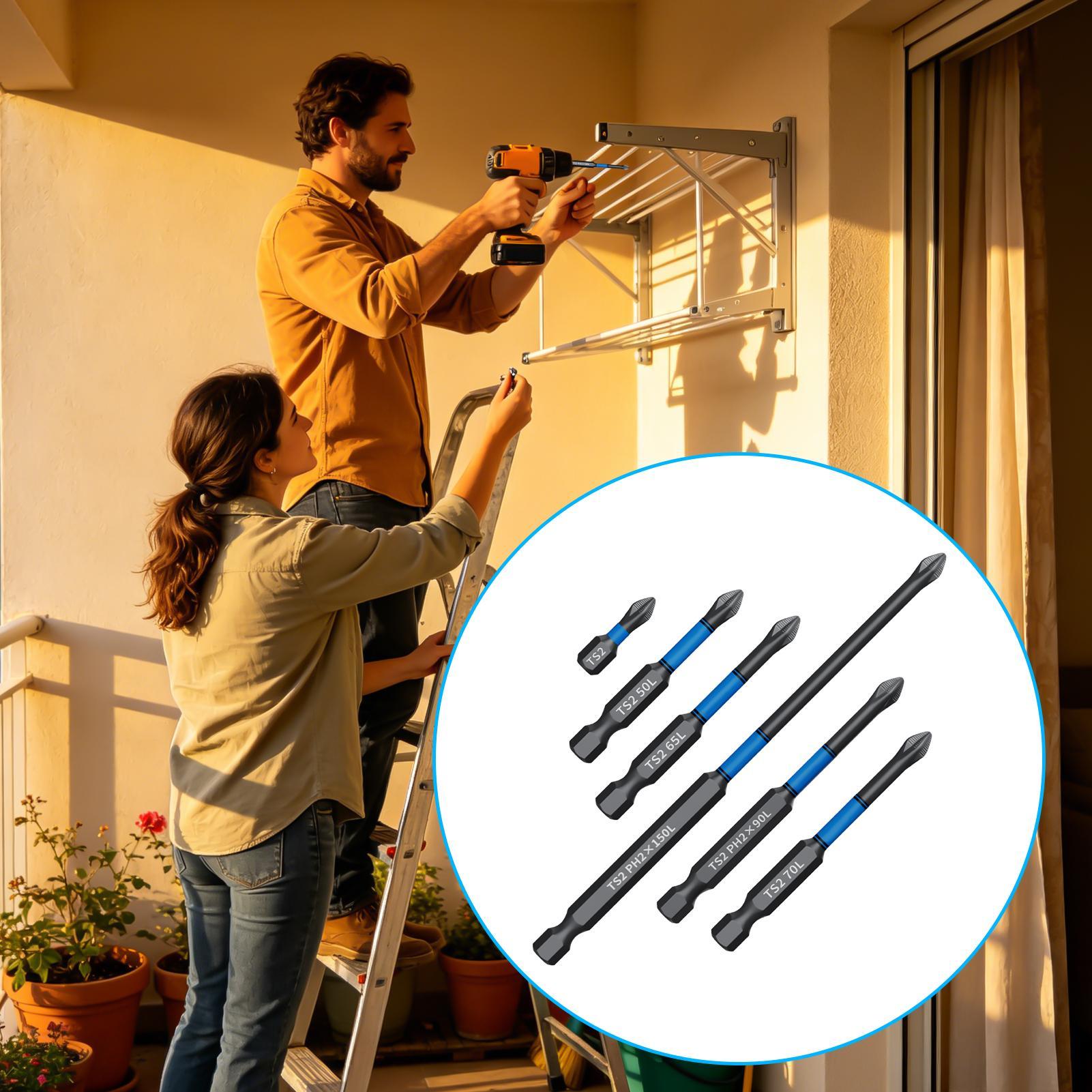 ドリルドライバービットセット 6 ピース磁気ヘビーデューティ - Screwdriver Set のレビューと価格