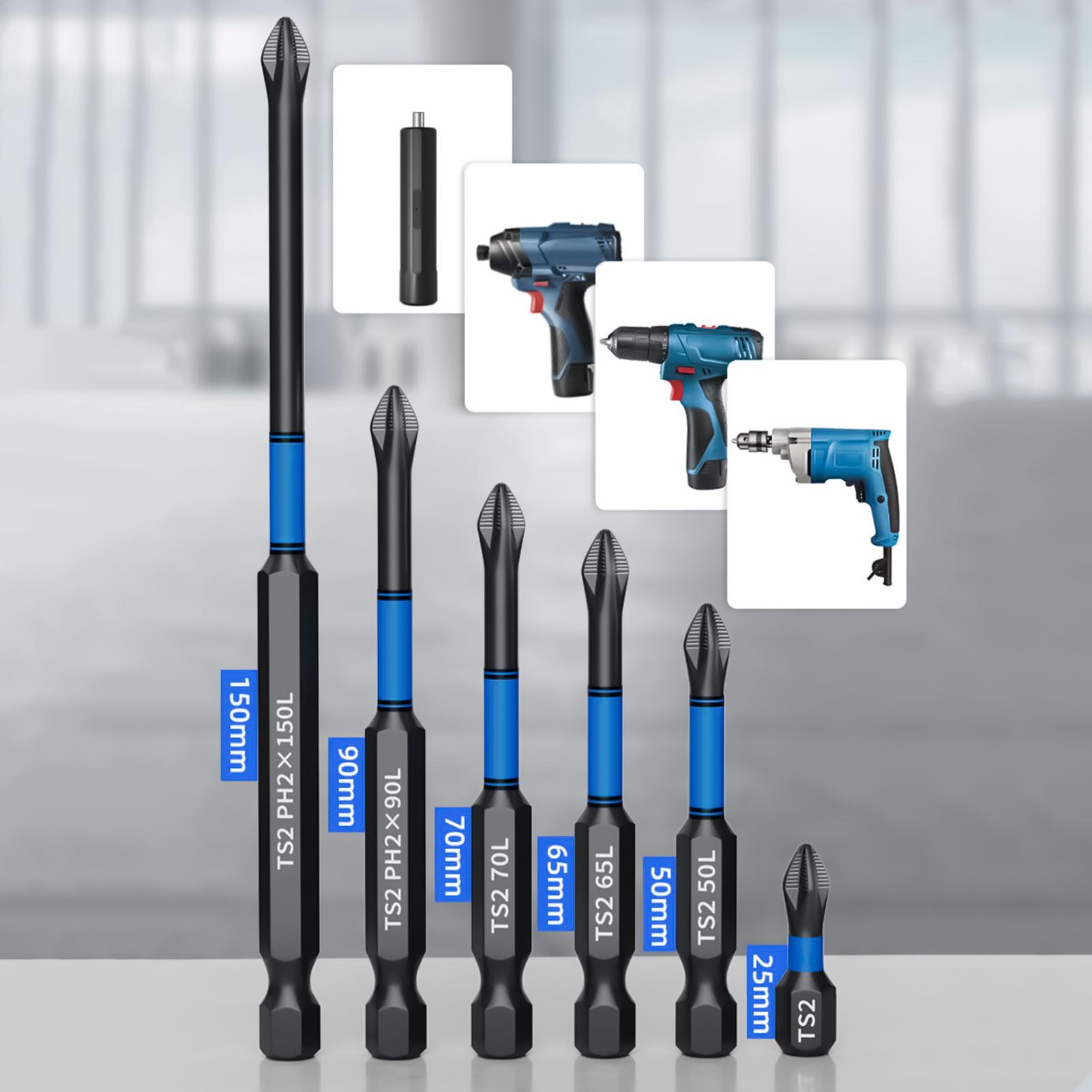 ドリルドライバービットセット 6 ピース磁気ヘビーデューティ - Screwdriver Set のレビューと価格