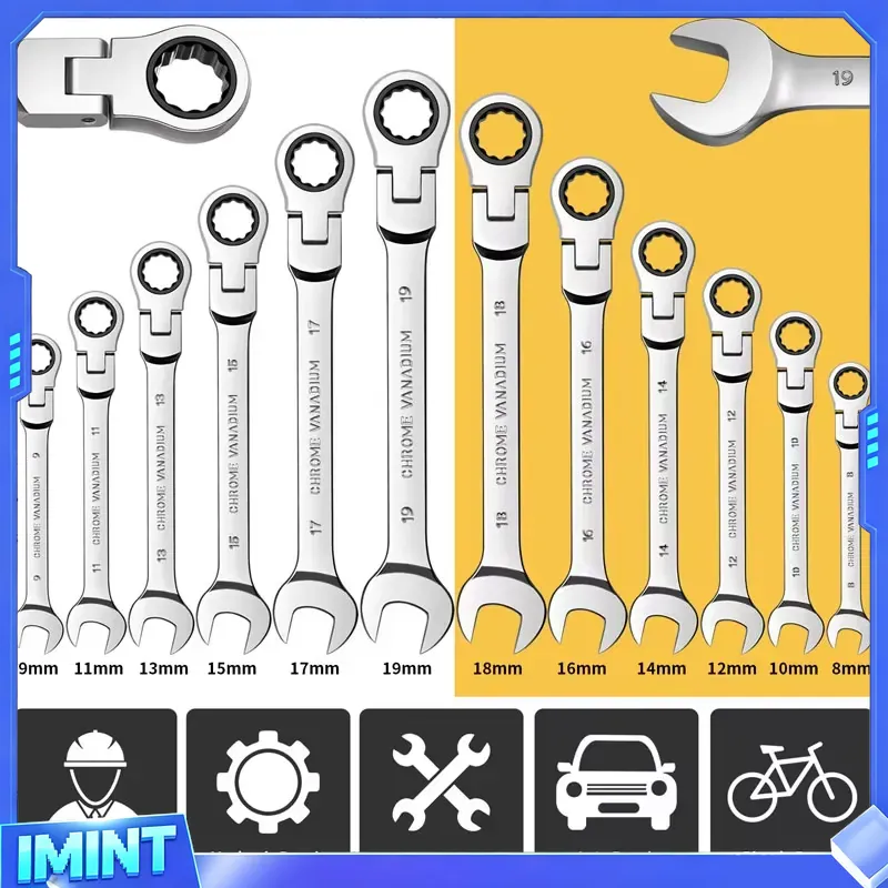 フレックスヘッドラチェットレンチセット、コンビネーションエン - Socket Wrench のレビューと価格