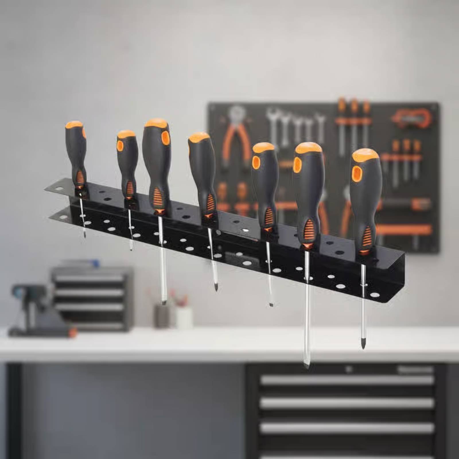ドライバーとプライヤーラック 頑丈な壁掛け式ツールオーガナイ - Pliers のレビューと価格